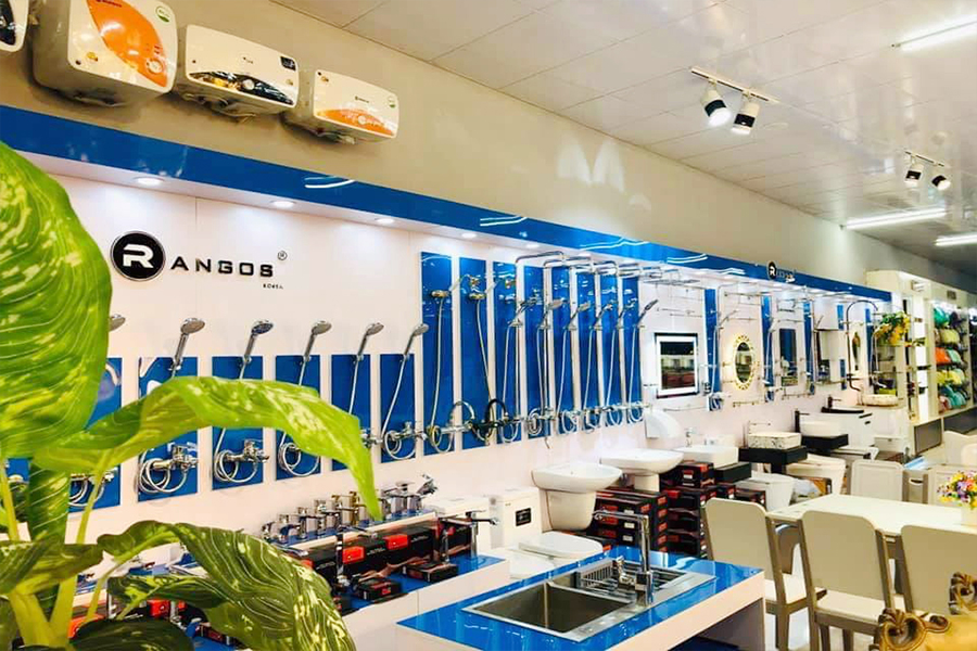 Showroom thiết bị vệ sinh Rangos đẹp